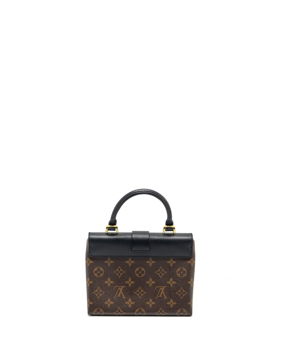 AAA Replica Louis Vuitton LV LOCKY BB MONOGRAM CANVAS/LEATHER BLACK GHW