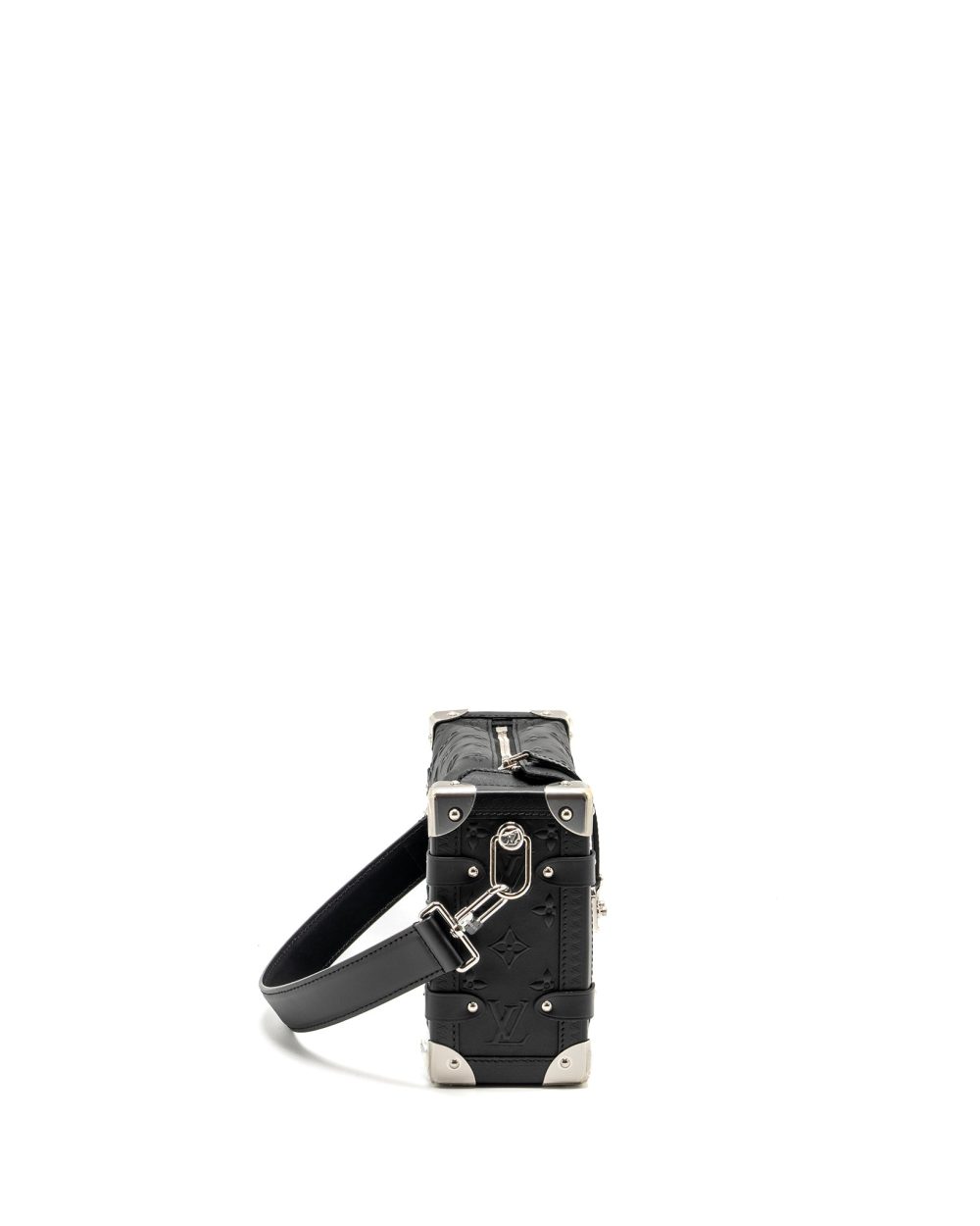 AAA Replica Louis Vuitton LV SIDE TRUNK MONOGRAM DEBOSSED CALFSKIN BLACK SHW