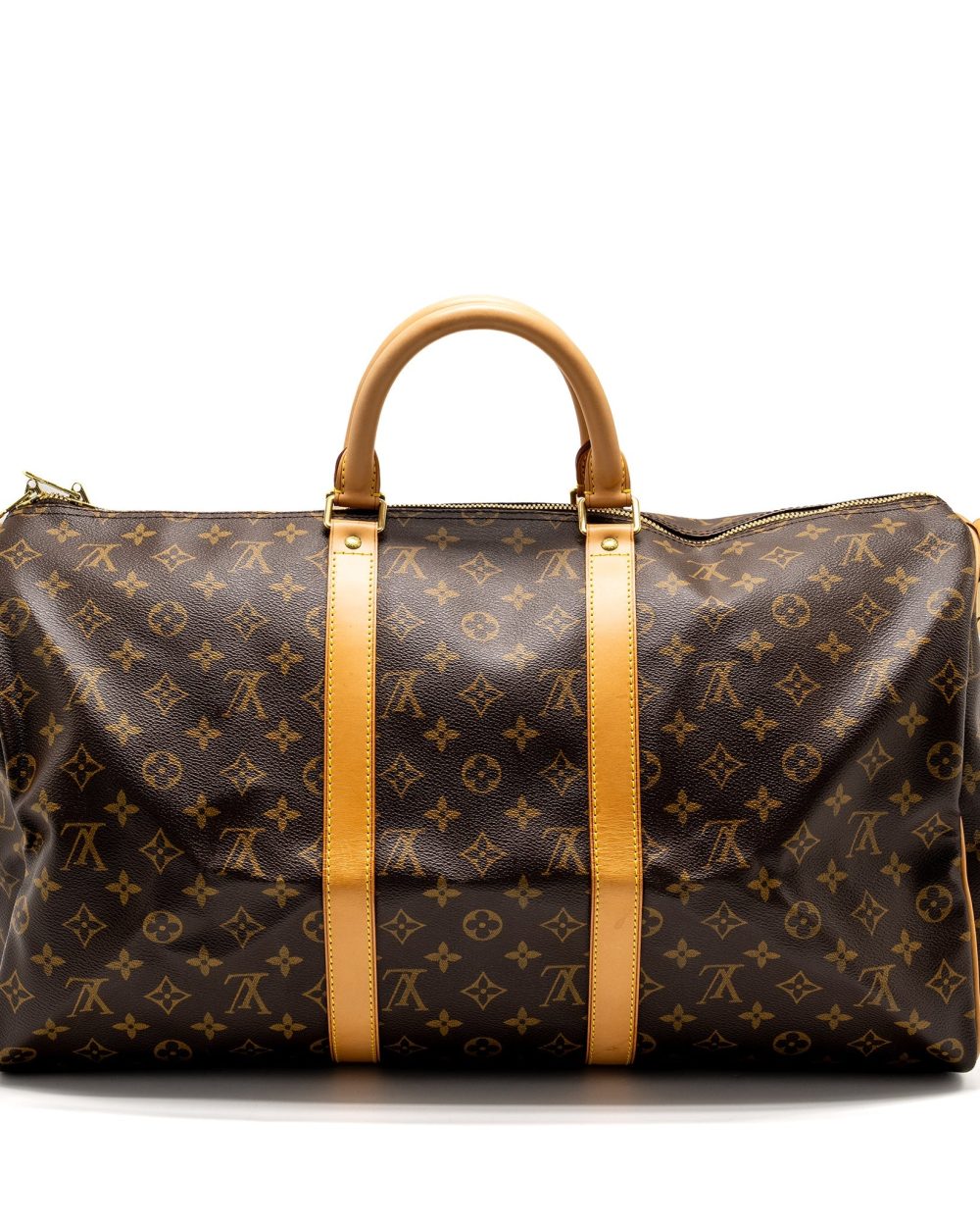 AAA Replica Louis Vuitton LV KEEPALL 50 BANDOULIRE MONOGRAM CANVAS GHW