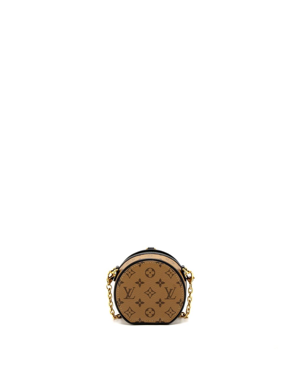 AAA Replica Louis Vuitton LV BOITE CHAPEAU NECKLACE/MINI CHAIN BAG MONOGRAM REVERSE CANVAS GHW