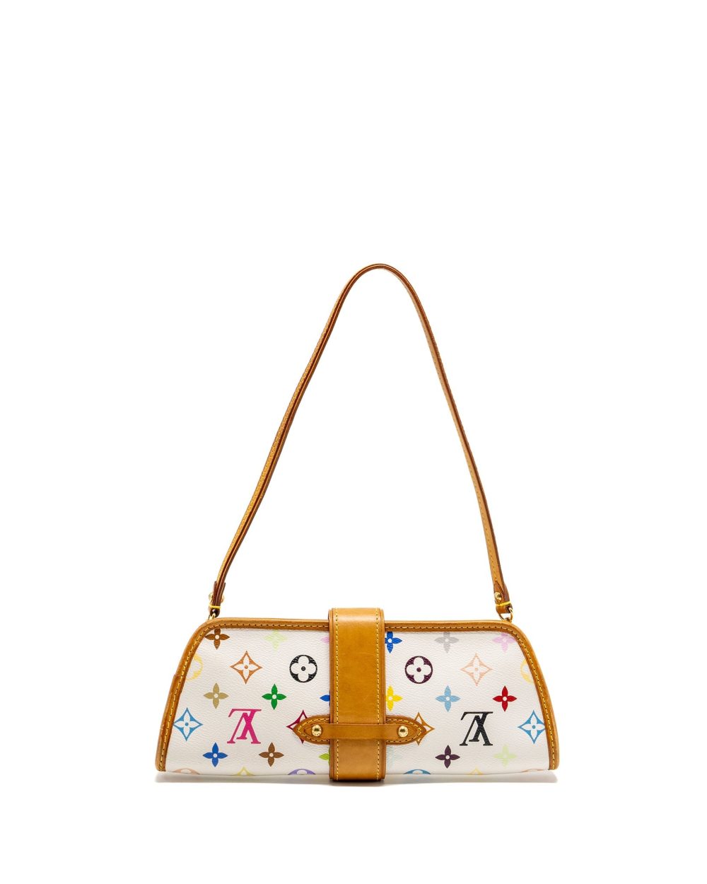 AAA Replica Louis Vuitton LV VINTAGE SHIRLEY CLUTCH MULTICOLOUR MONOGRAM CANVAS WHITE GHW