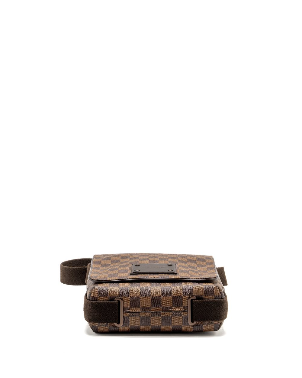 AAA Replica Louis Vuitton LV BROOKLYN PM MESSENGER BAG DAMIER EBENE CANVAS BROWN HARDWARE
