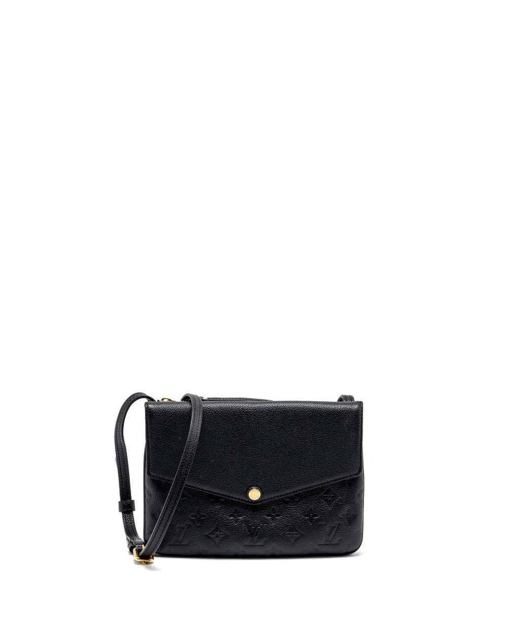 AAA Replica Louis Vuitton LV ENVELOP POCHETTE MONOGRAM EMPREINTE BLACK GHW
