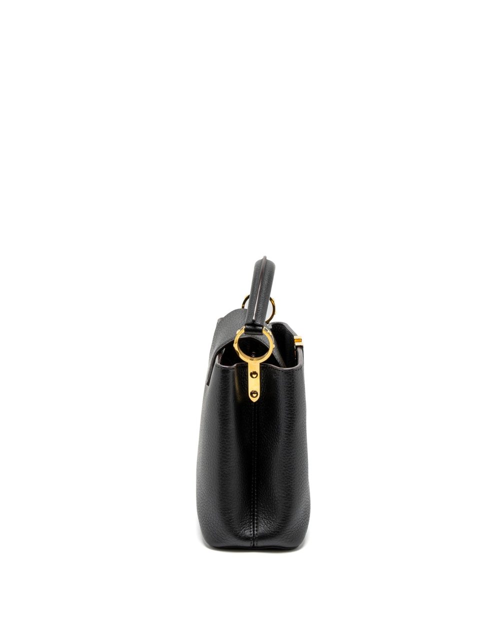 AAA Replica Louis Vuitton LV CAPUCINES BB TAURILLON BLACK GHW