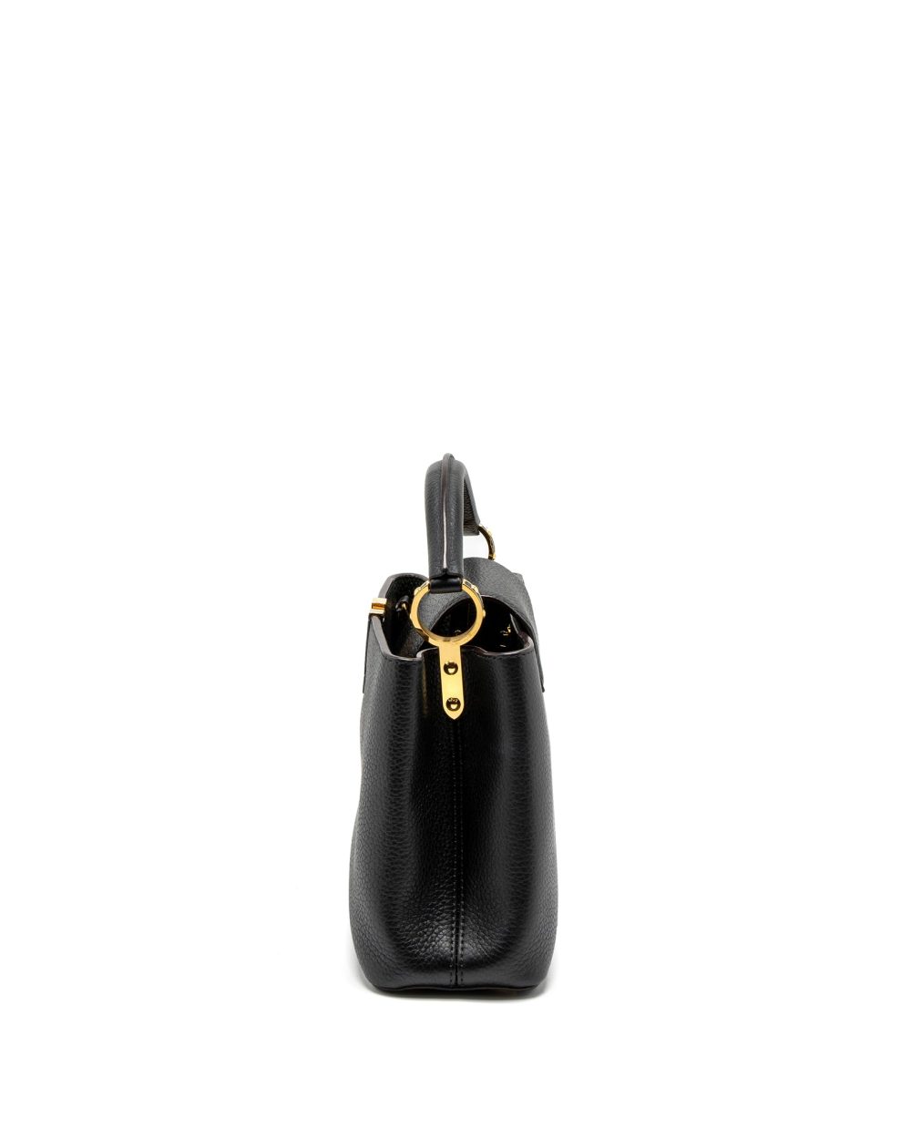 AAA Replica Louis Vuitton LV CAPUCINES BB TAURILLON BLACK GHW
