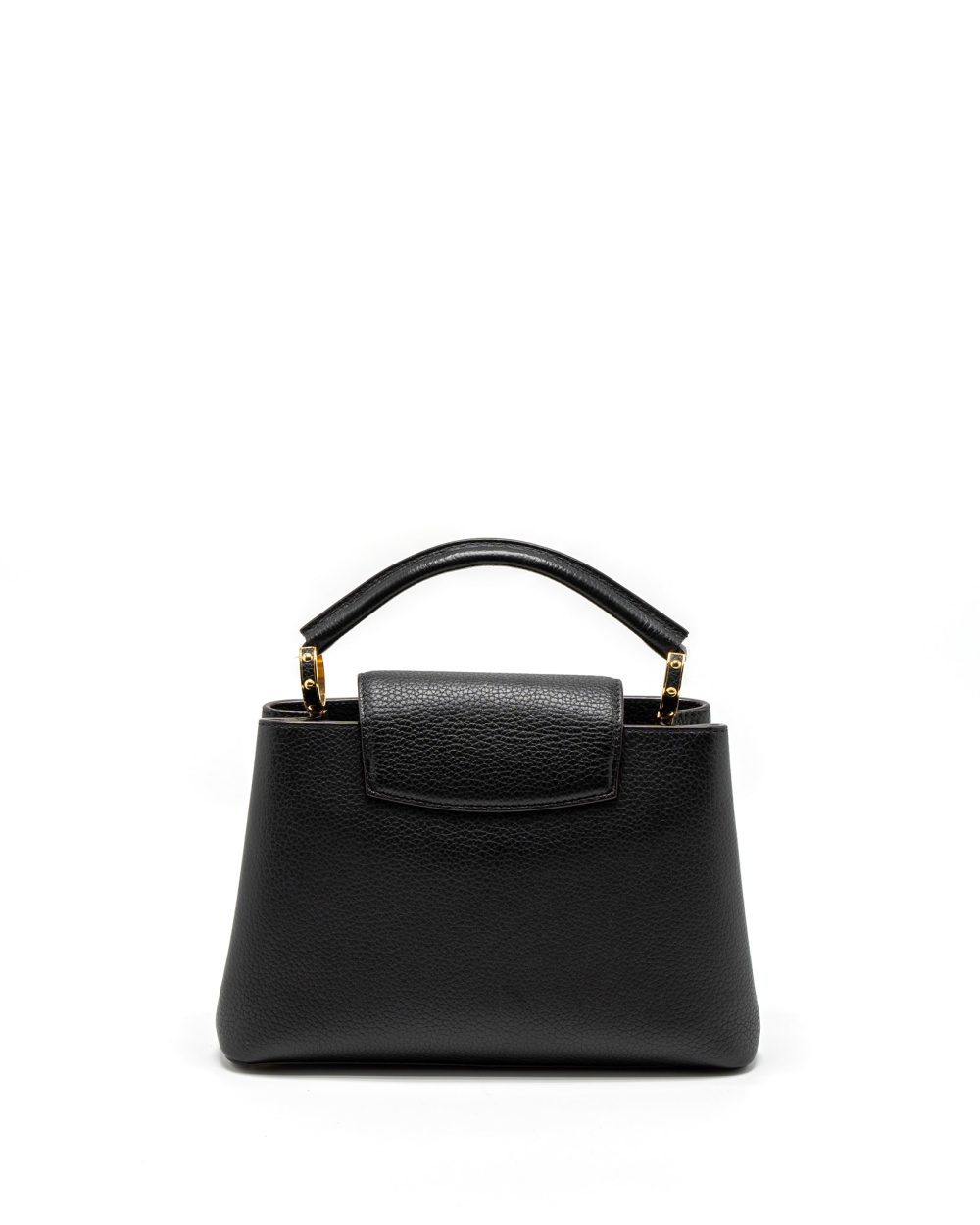 AAA Replica Louis Vuitton LV CAPUCINES BB TAURILLON BLACK GHW