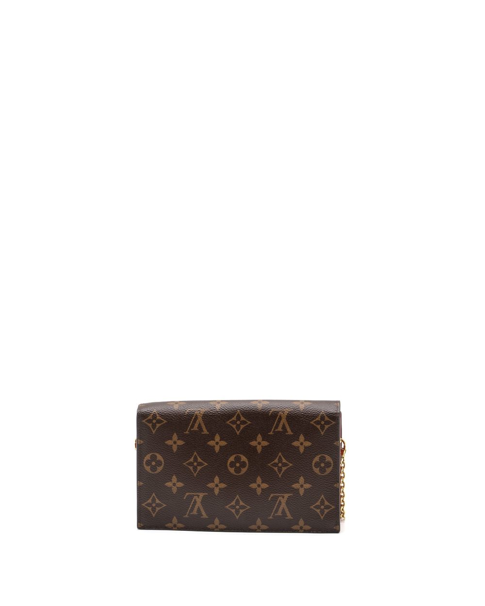 AAA Replica Louis Vuitton LV FLORE CHAIN WALLET MONOGRAM CANVAS/ DARK RED GHW