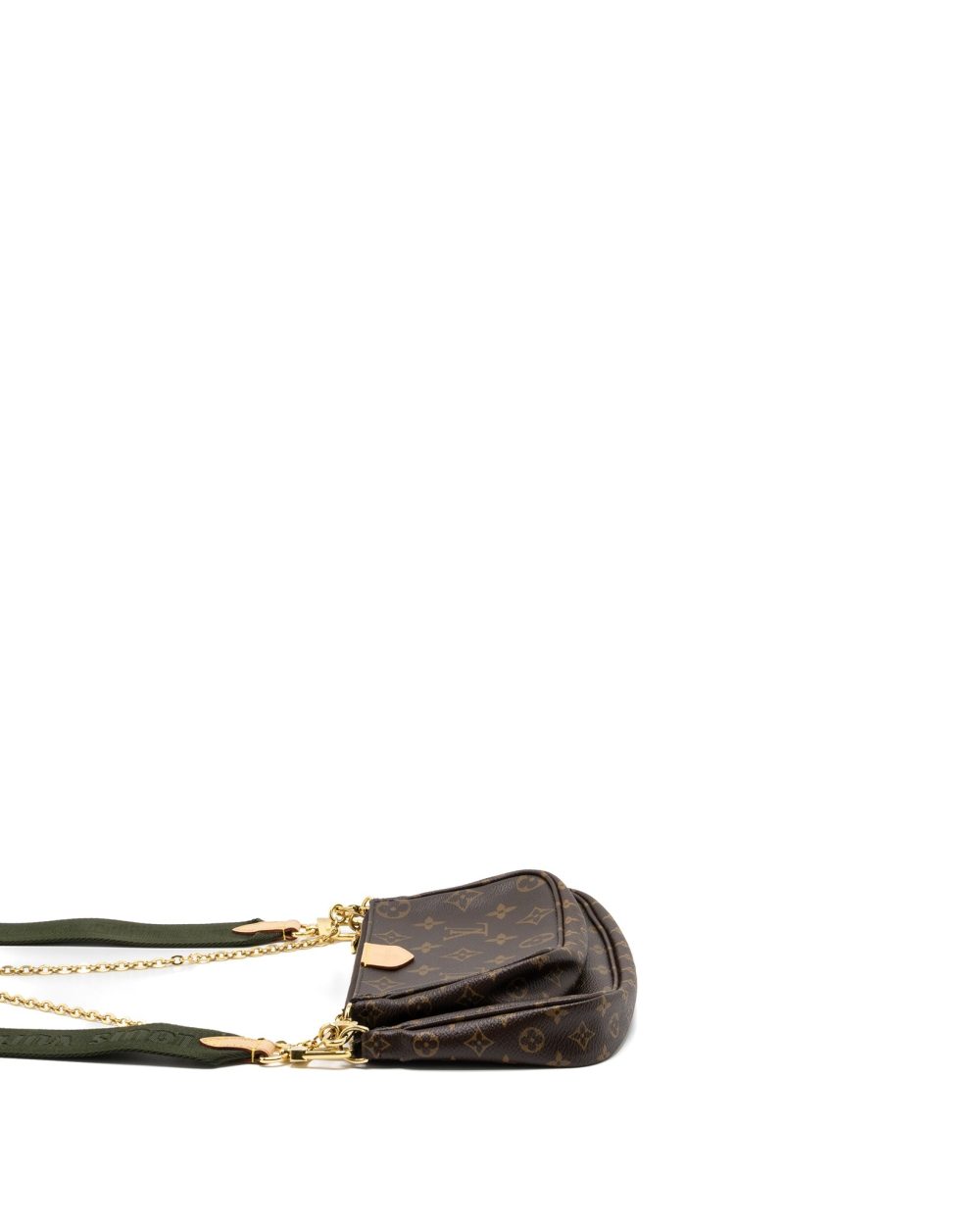 AAA Replica Louis Vuitton LV MULTI POCHETTE MONOGRAM CANVAS KHAKI STRAP GHW
