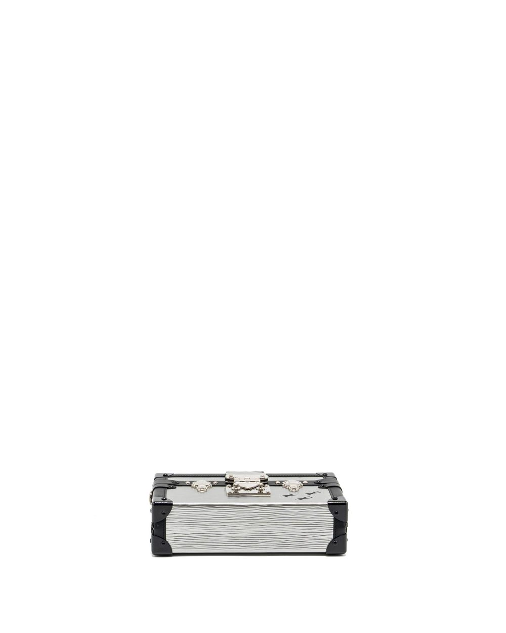 AAA Replica Louis Vuitton LV PETITE MALLE EPI WHITE/BLACK GHW