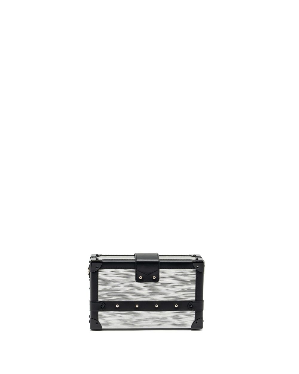 AAA Replica Louis Vuitton LV PETITE MALLE EPI WHITE/BLACK GHW