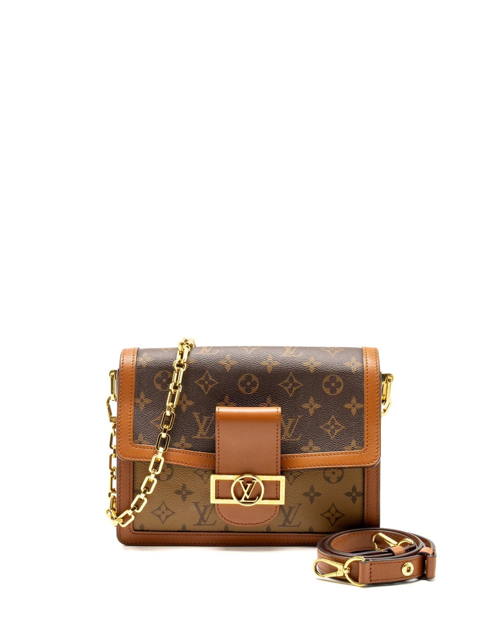 AAA Replica Louis Vuitton LV DAUPHINE MM MONOGRAM CANVAS GHW