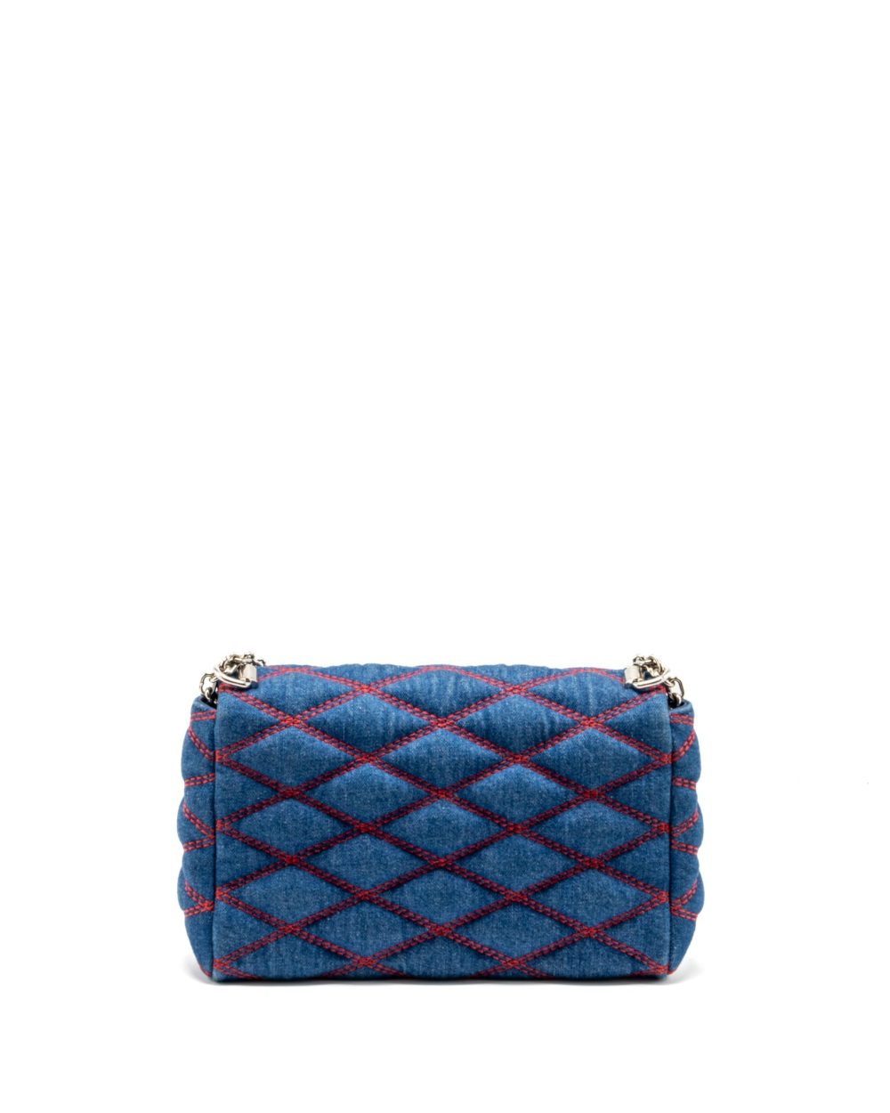 AAA Replica Louis Vuitton LV MALLETAHE GO-14 MM BAG DENIM/LEATHER BLUE/RED SHW