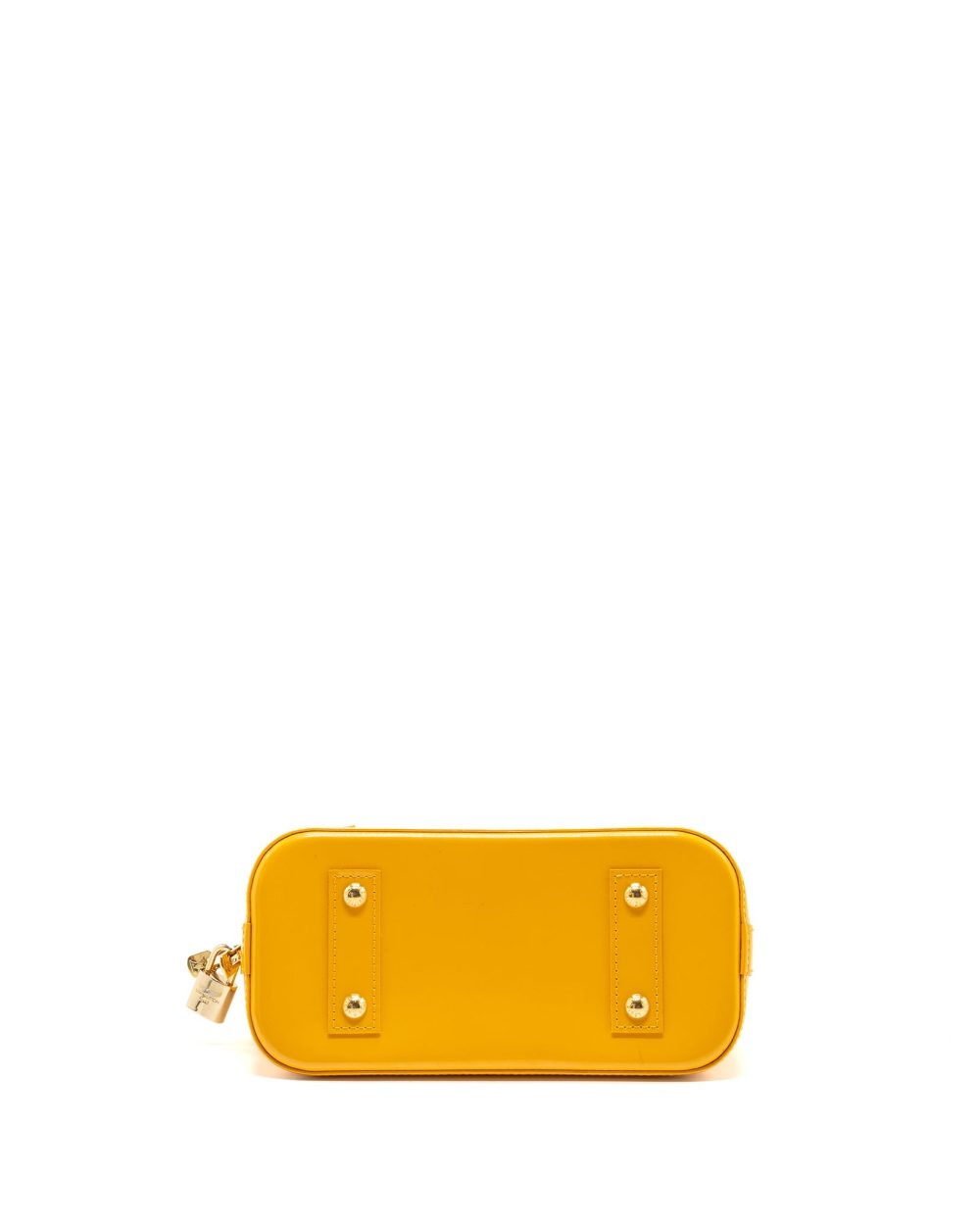 AAA Replica Louis Vuitton LV ALMA BB PATENT YELLOW LGHW