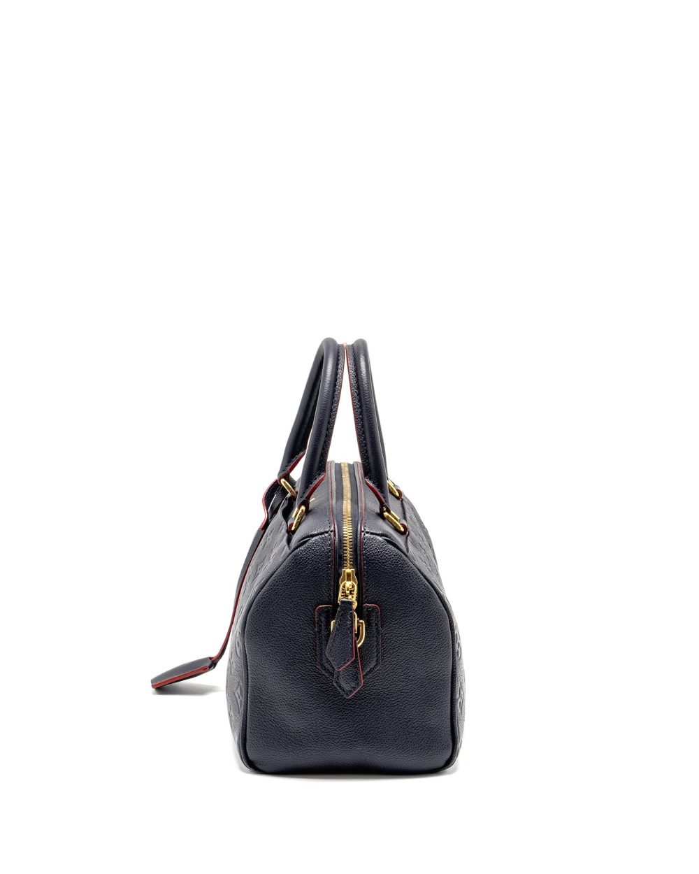 AAA Replica Louis Vuitton LV SPEEDY 25 BANDOULIERE MONOGRAM EMPREINTE NAVY/RED GHW