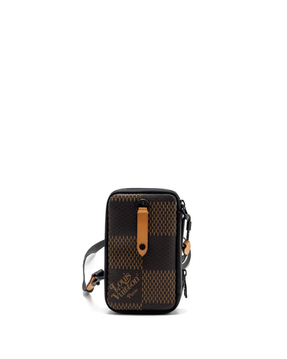 AAA Replica Louis Vuitton LV NIGO DOUBLE PHONE POUCH LIMITED EDITION BLACK HARDWARE