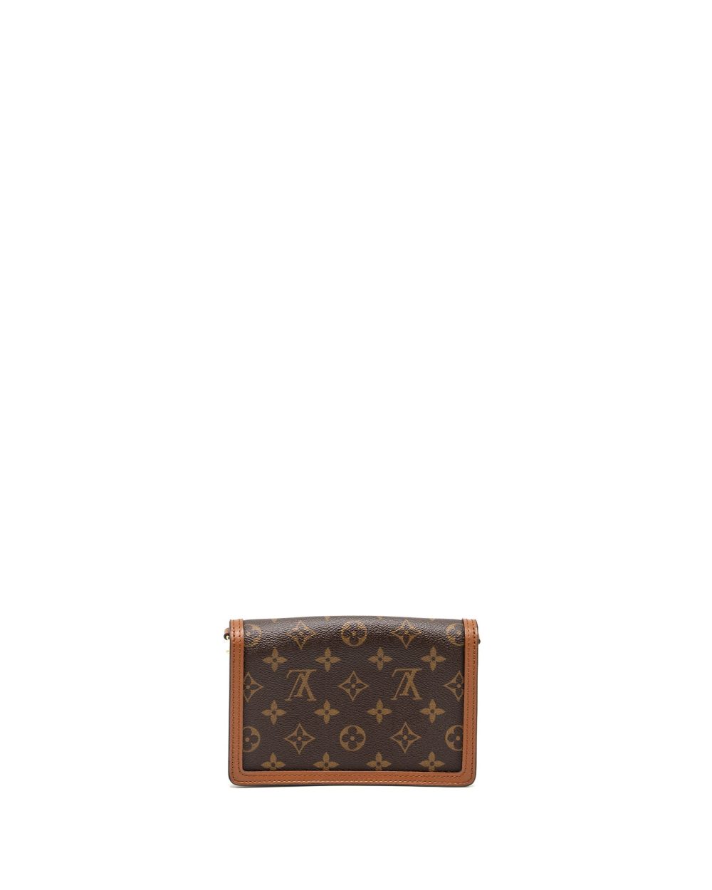 AAA Replica Louis Vuitton LV DAUPHINE CHAIN WALLET MONOGRAM REVERSE CANVAS GHW