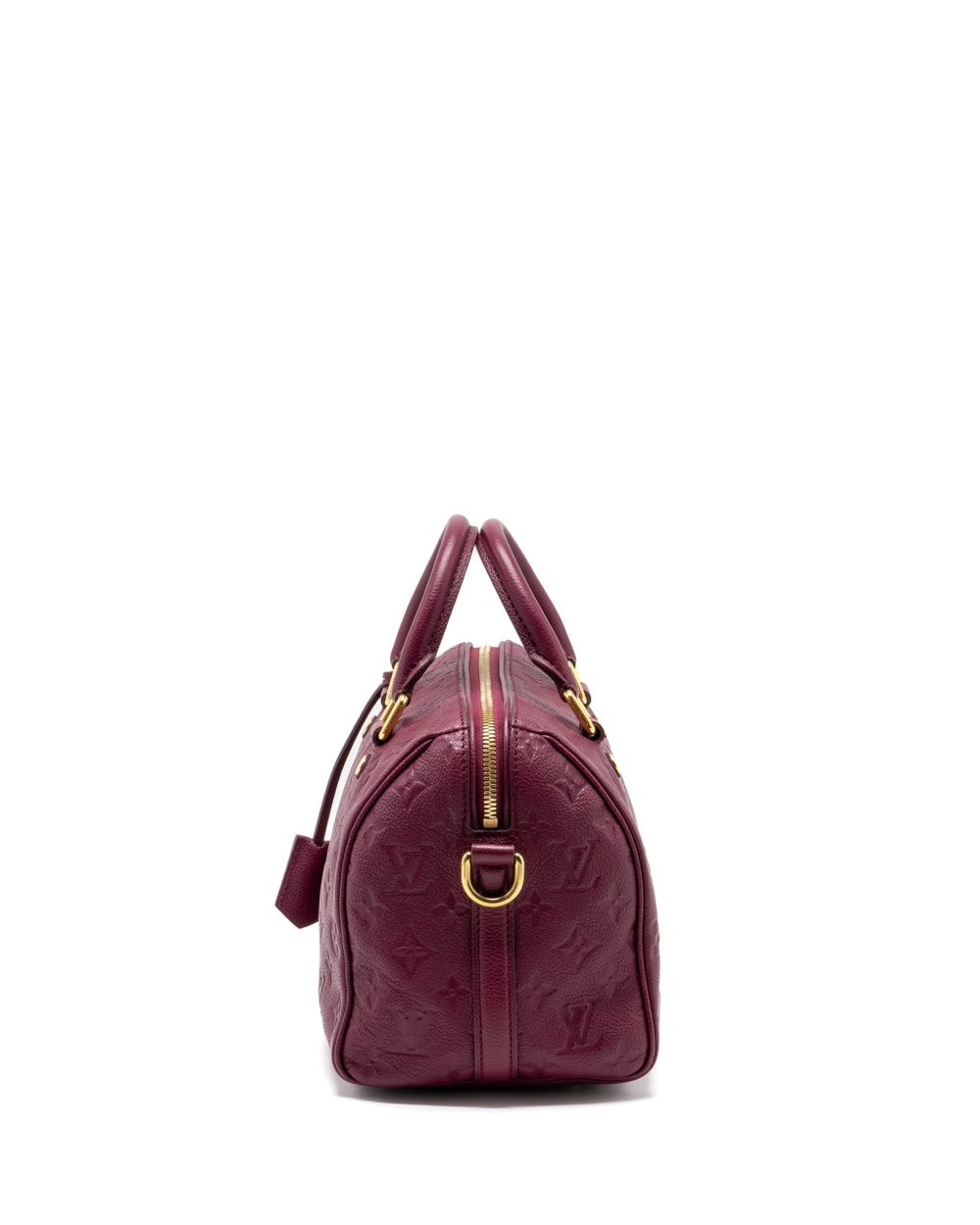 AAA Replica Louis Vuitton LV SPEEDY 25 BANDOULIERE MONOGRAM EMPREINTE PURPLE GHW