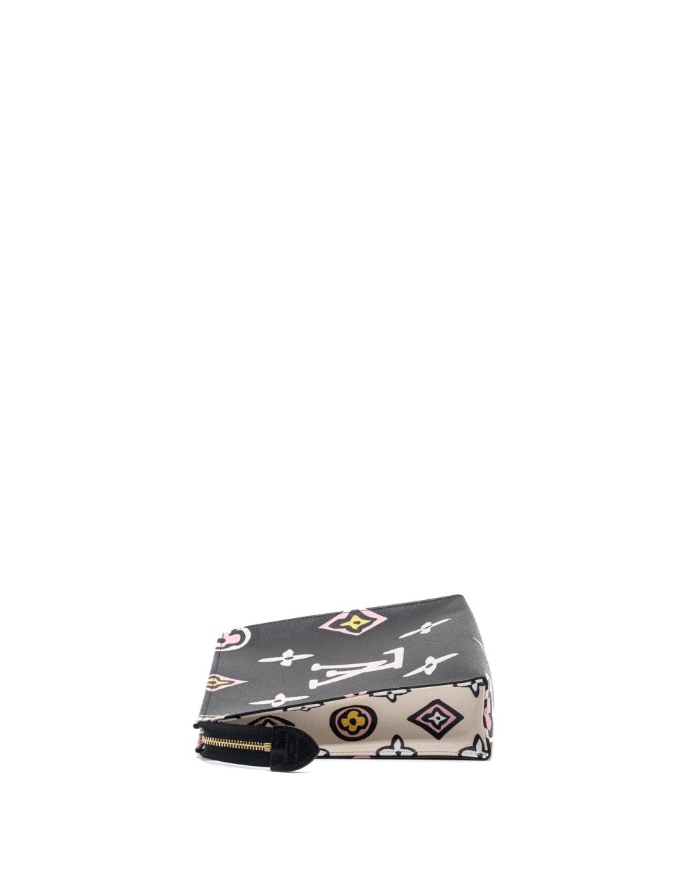 AAA Replica Louis Vuitton LV WILD AT HEART TOILETRY POCHETTE CANVAS BLACK / WHITE/ PINK GHW
