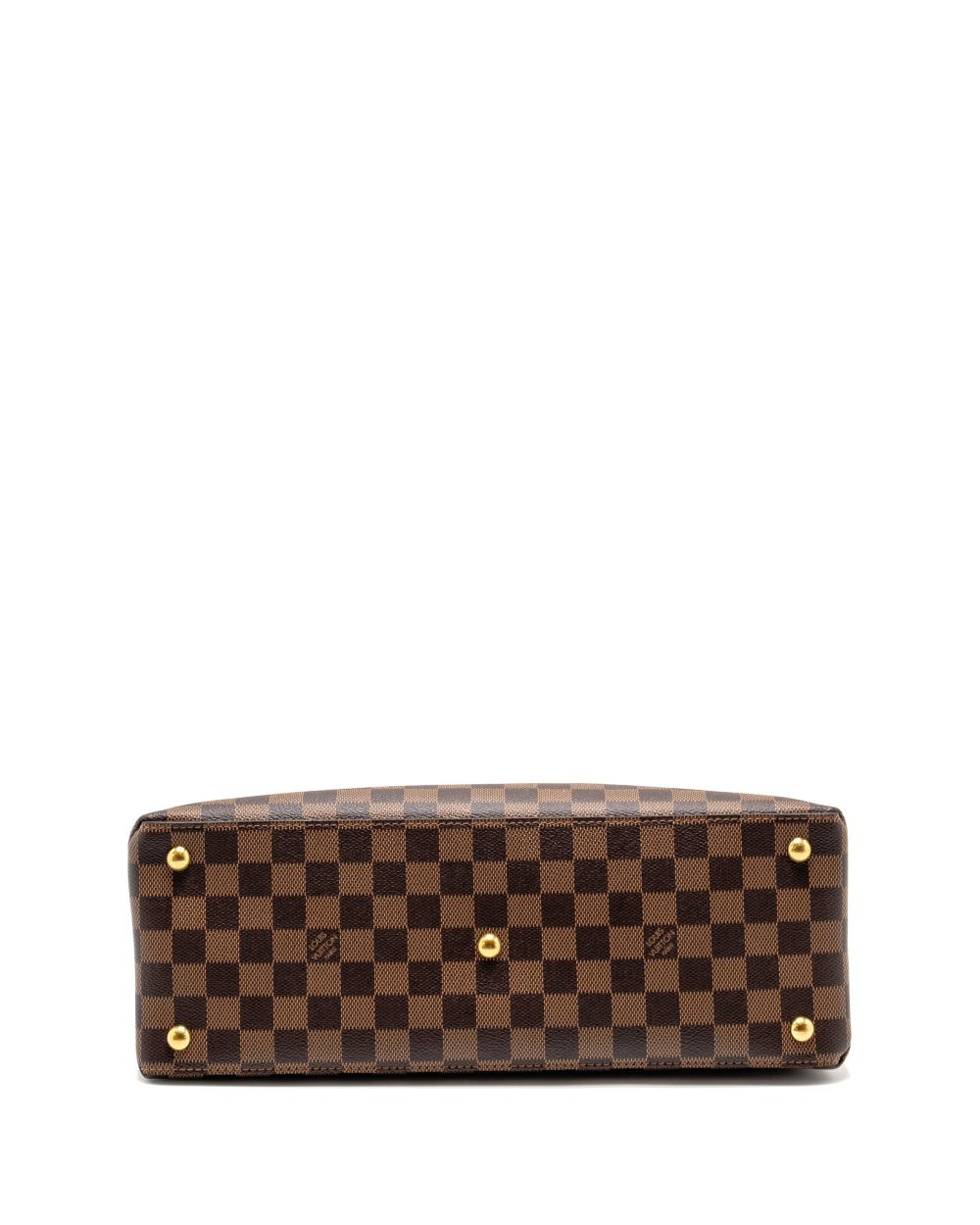 AAA Replica Louis Vuitton LV RIVERSIDE TOTE BAG DAMIER EBENE CANVAS RED/BROWN GHW