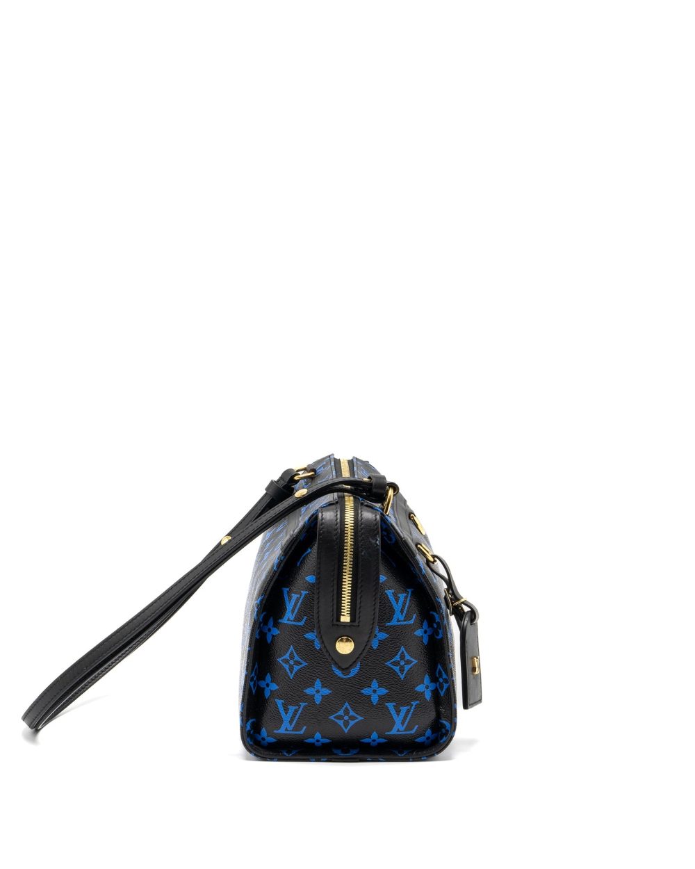 AAA Replica Louis Vuitton LV SPEEDY AMAZON COLOURED MONOGRAM CANVAS BLUE/BLACK GHW