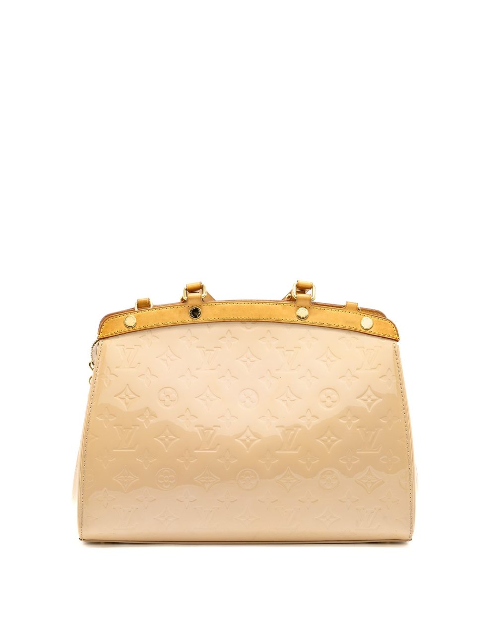 AAA Replica Louis Vuitton LV VERNIS BREA MM PATENT MONOGRAM BEIGE GHW