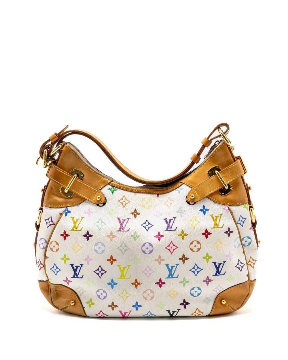AAA Replica Louis Vuitton LV MURAKAMI GRETA BAG MONOGRAM CANVAS WHITE/MULTICOLOUR GHW