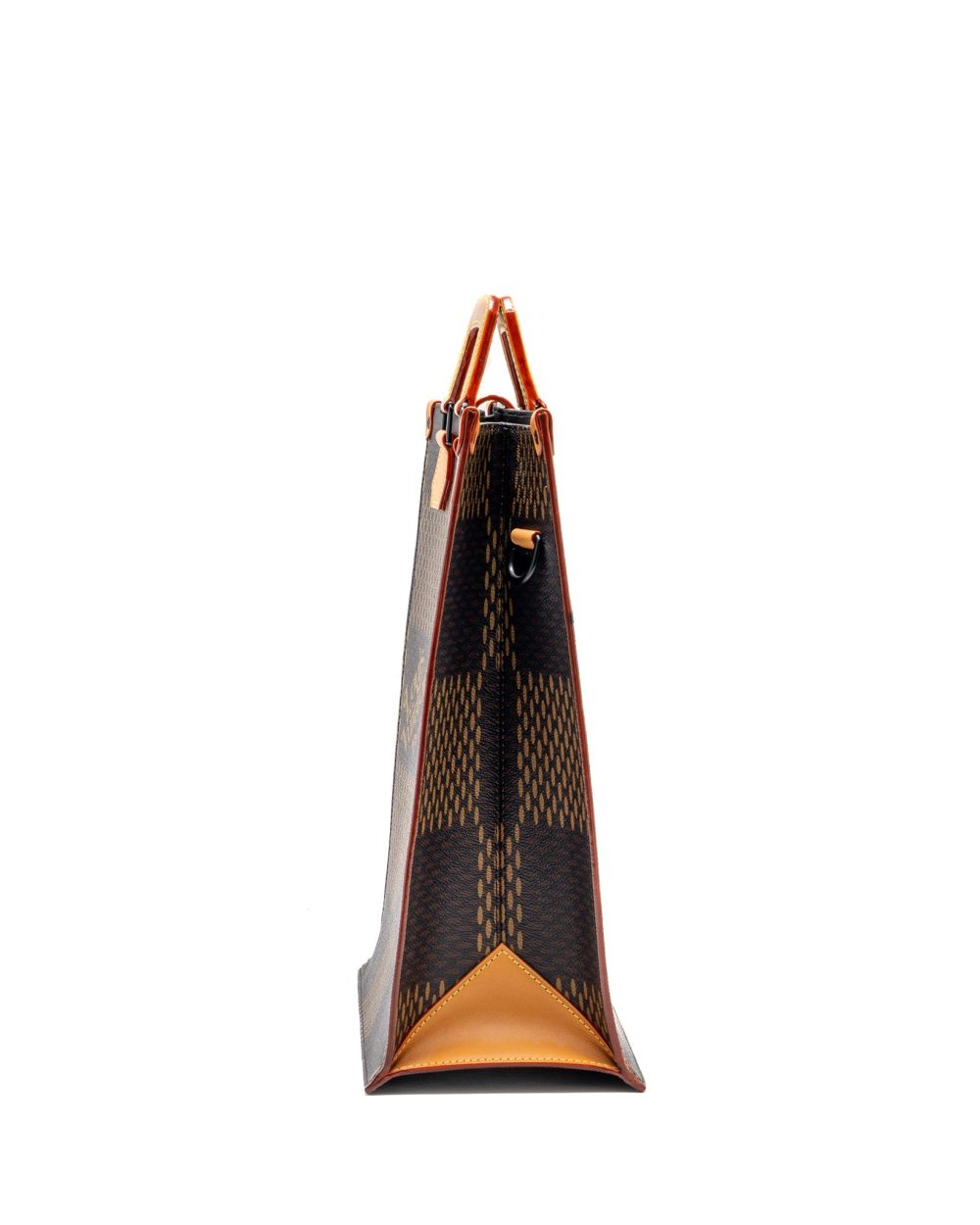 AAA Replica Louis Vuitton LV X NIGO GIANT TOTE DAMIER EBENE MONOGRAM CANVAS BROWN BLACK HARDWARE