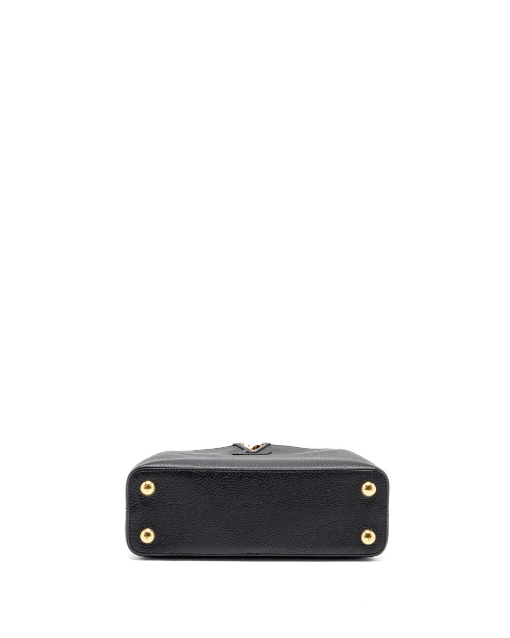 AAA Replica Louis Vuitton LV CAPUCINES BB TAURILLON CALFSKIN BLACK GHW