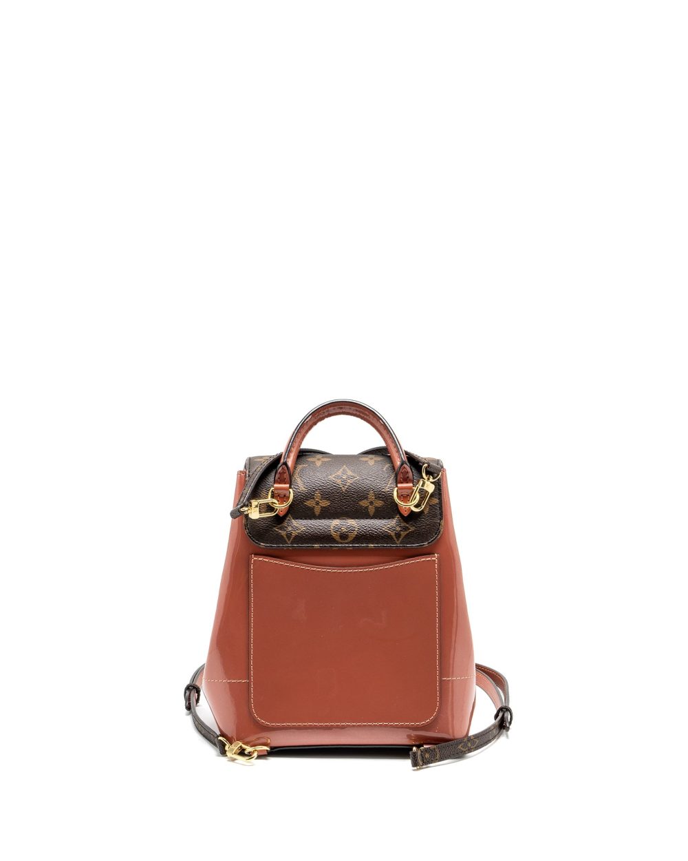 AAA Replica Louis Vuitton LV HOT SPRINGS BACKPACK PATENT / MONOGRAM CANVAS PINK GHW