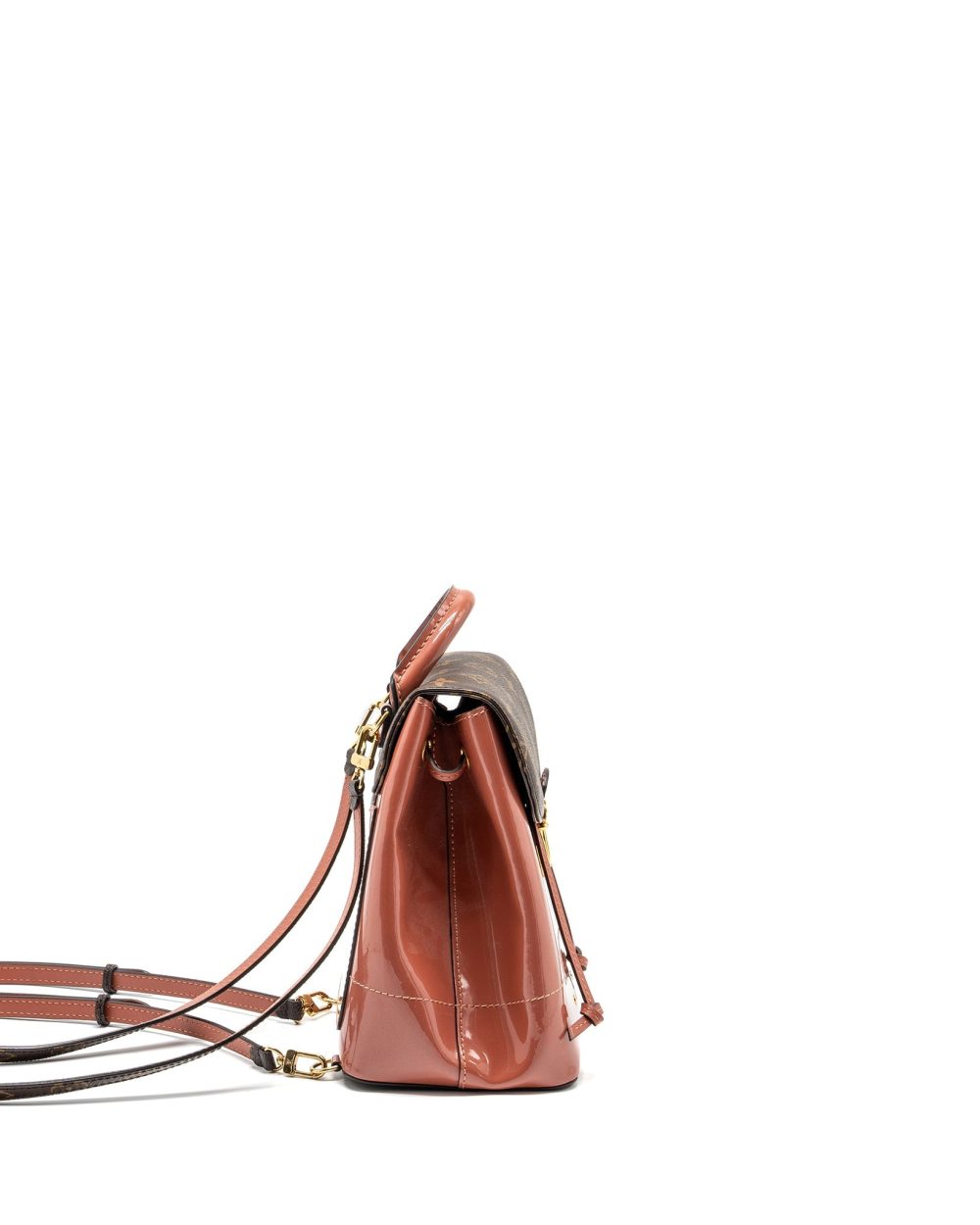 AAA Replica Louis Vuitton LV HOT SPRINGS BACKPACK PATENT / MONOGRAM CANVAS PINK GHW