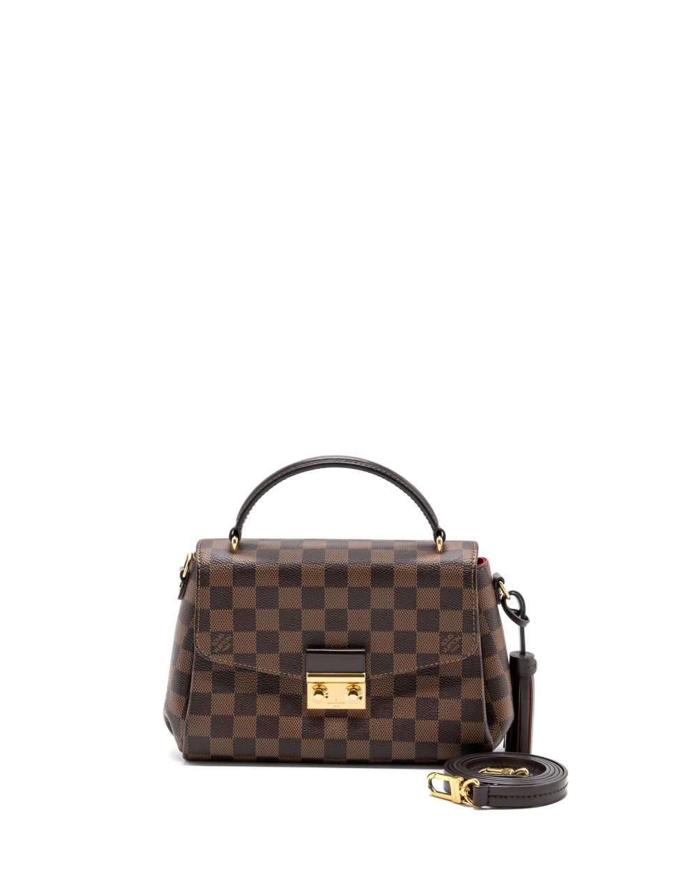 AAA Replica Louis Vuitton LV CROISETTE BAG DAMIER EBENE CANVAS GHW