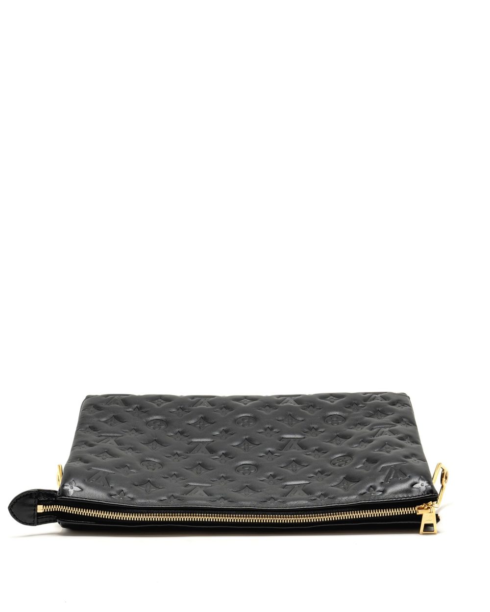 AAA Replica Louis Vuitton LV COUSSIN MM MONOGRAM-EMBOSSED PUFFY LAMBSKIN BLACK GHW