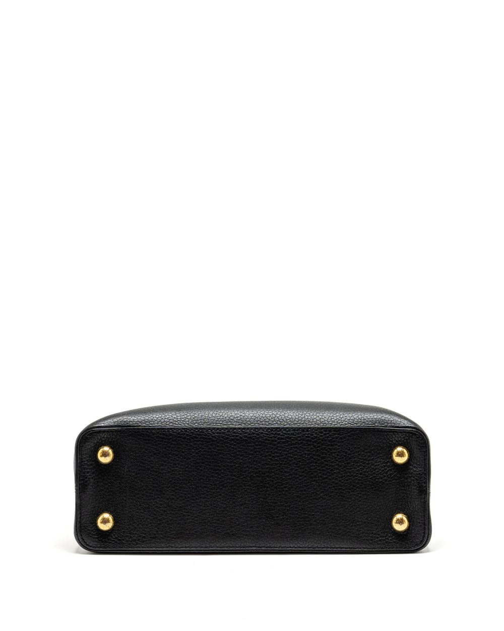 AAA Replica Louis Vuitton LV CAPUCINES MM CALFSKIN BLACK GHW
