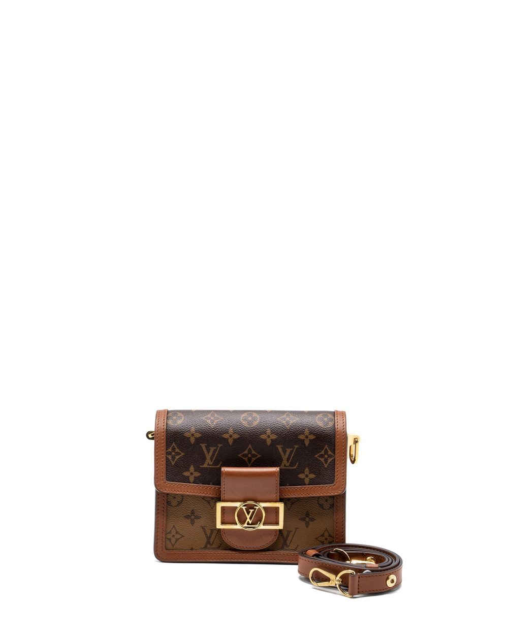 AAA Replica Louis Vuitton LV MINI DAUPHINE MONOGRAM CANVAS GHW
