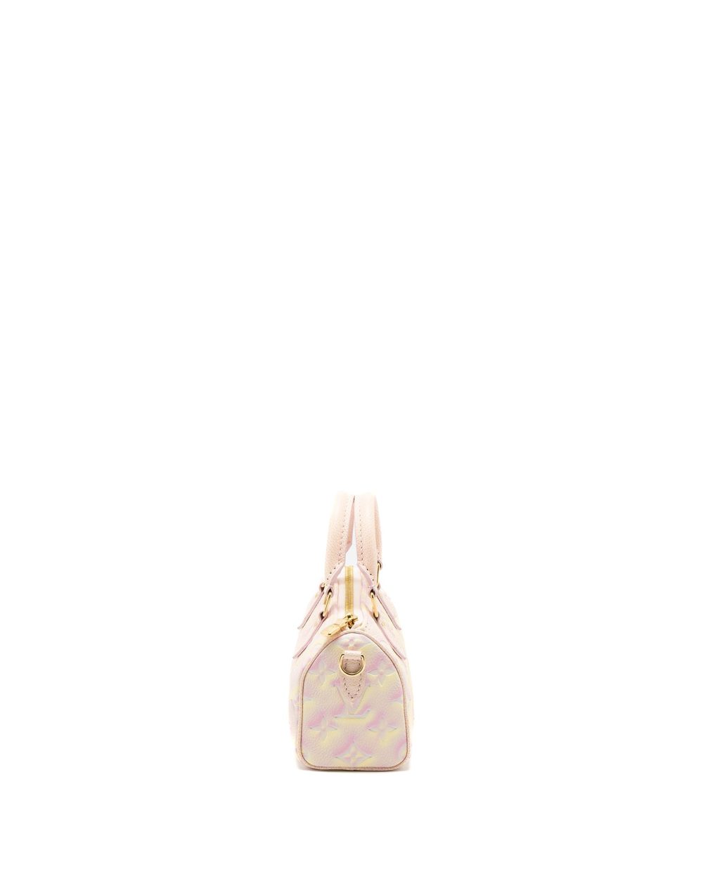 AAA Replica Louis Vuitton LV NANO SPEEDY MONOGRAM EMPREINTE PINK/MULTICOLOUR GHW (NEW VERSION)