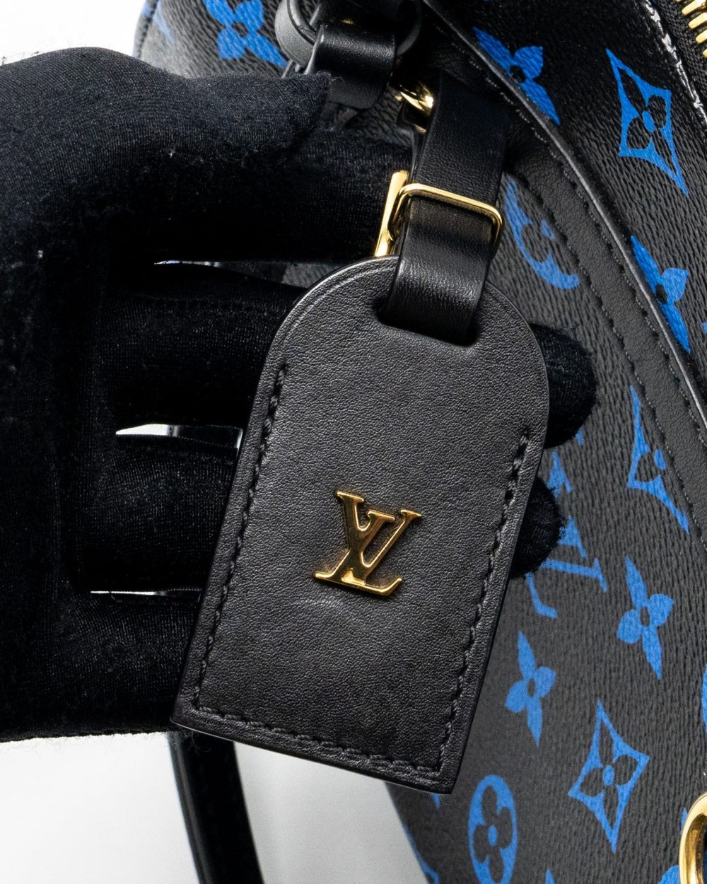 AAA Replica Louis Vuitton LV SPEEDY AMAZON COLOURED MONOGRAM CANVAS BLUE/BLACK GHW