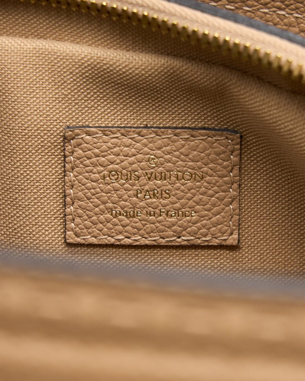 AAA Replica Louis Vuitton LV VOSGES MM MONOGRAM EMPREINTE DARK BEIGE GHW