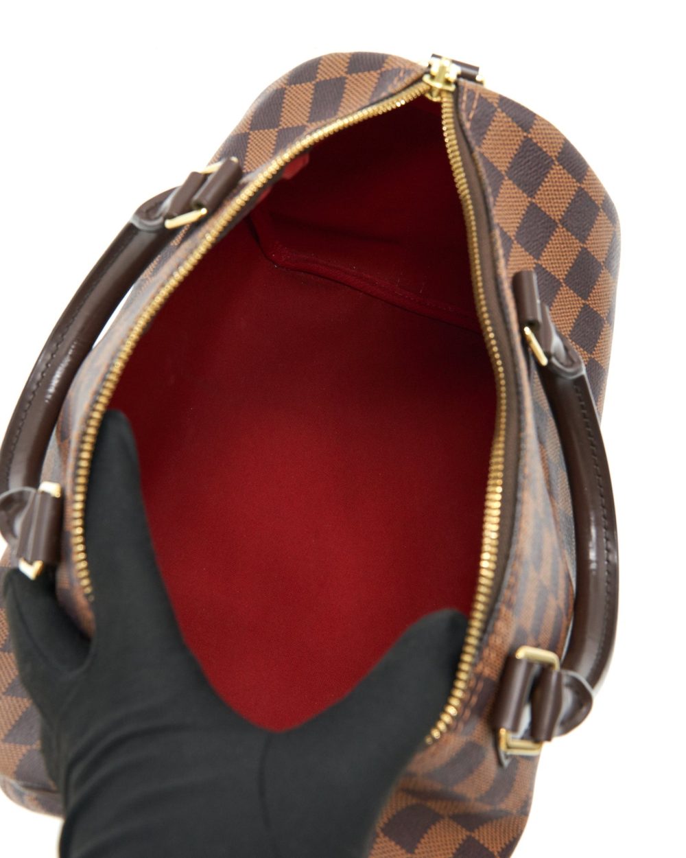 AAA Replica Louis Vuitton LV SPEEDY BANDOULIERE 30 DAMIER EBENE