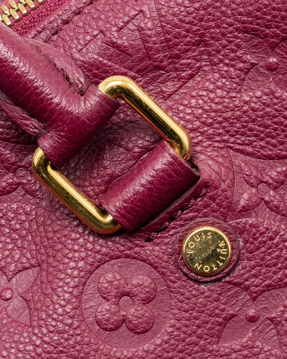 AAA Replica Louis Vuitton LV SPEEDY 25 BANDOULIERE MONOGRAM EMPREINTE PURPLE GHW