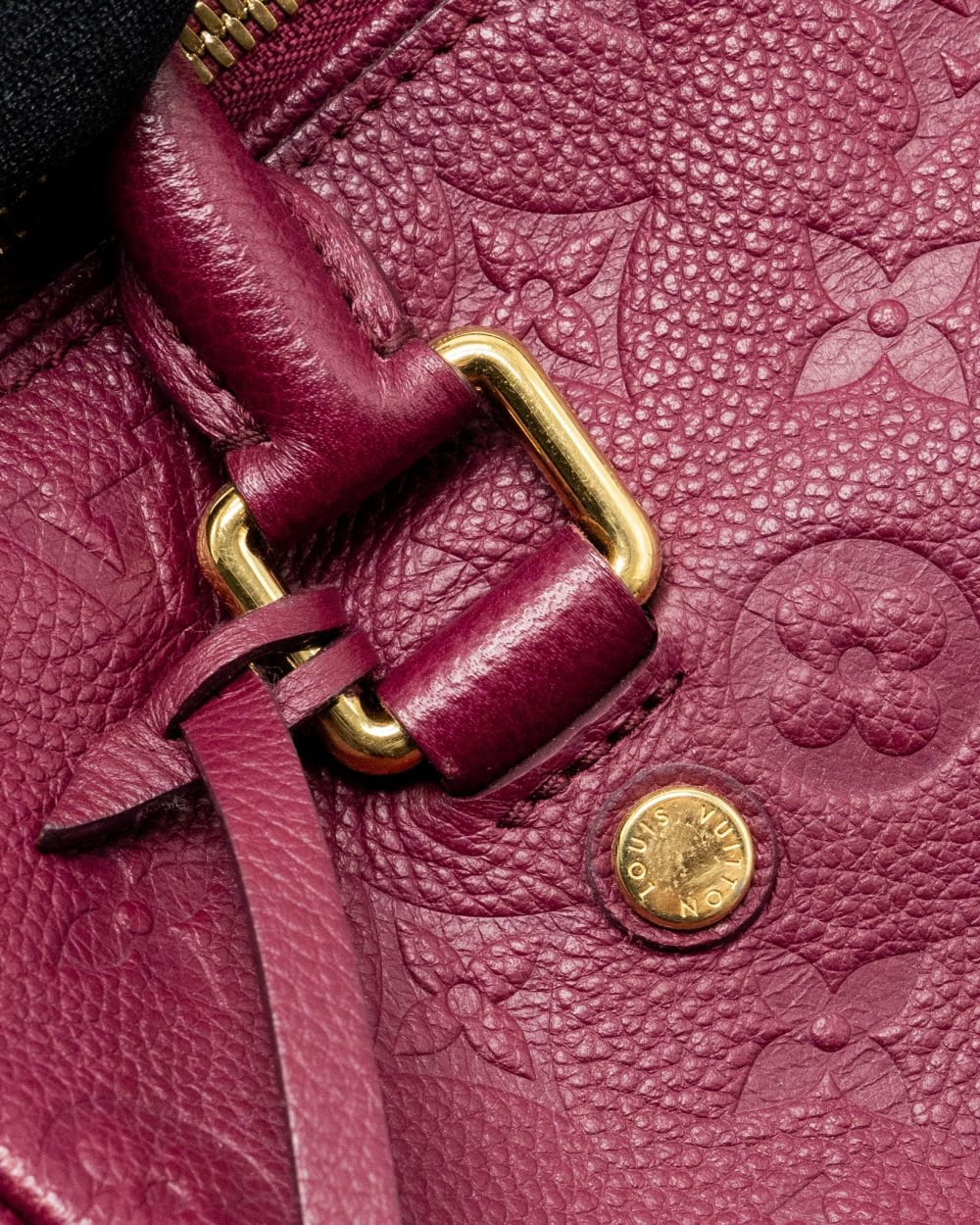 AAA Replica Louis Vuitton LV SPEEDY 25 BANDOULIERE MONOGRAM EMPREINTE PURPLE GHW