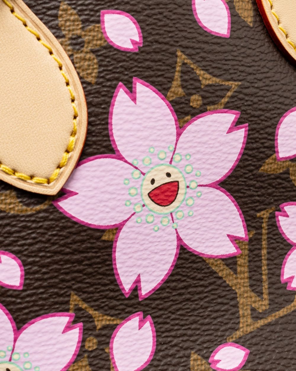 AAA Replica Louis Vuitton LV HARUKI MURAKAMI NANO BUCKET MONOGRAM CANVAS SAKURA BROWN GHW