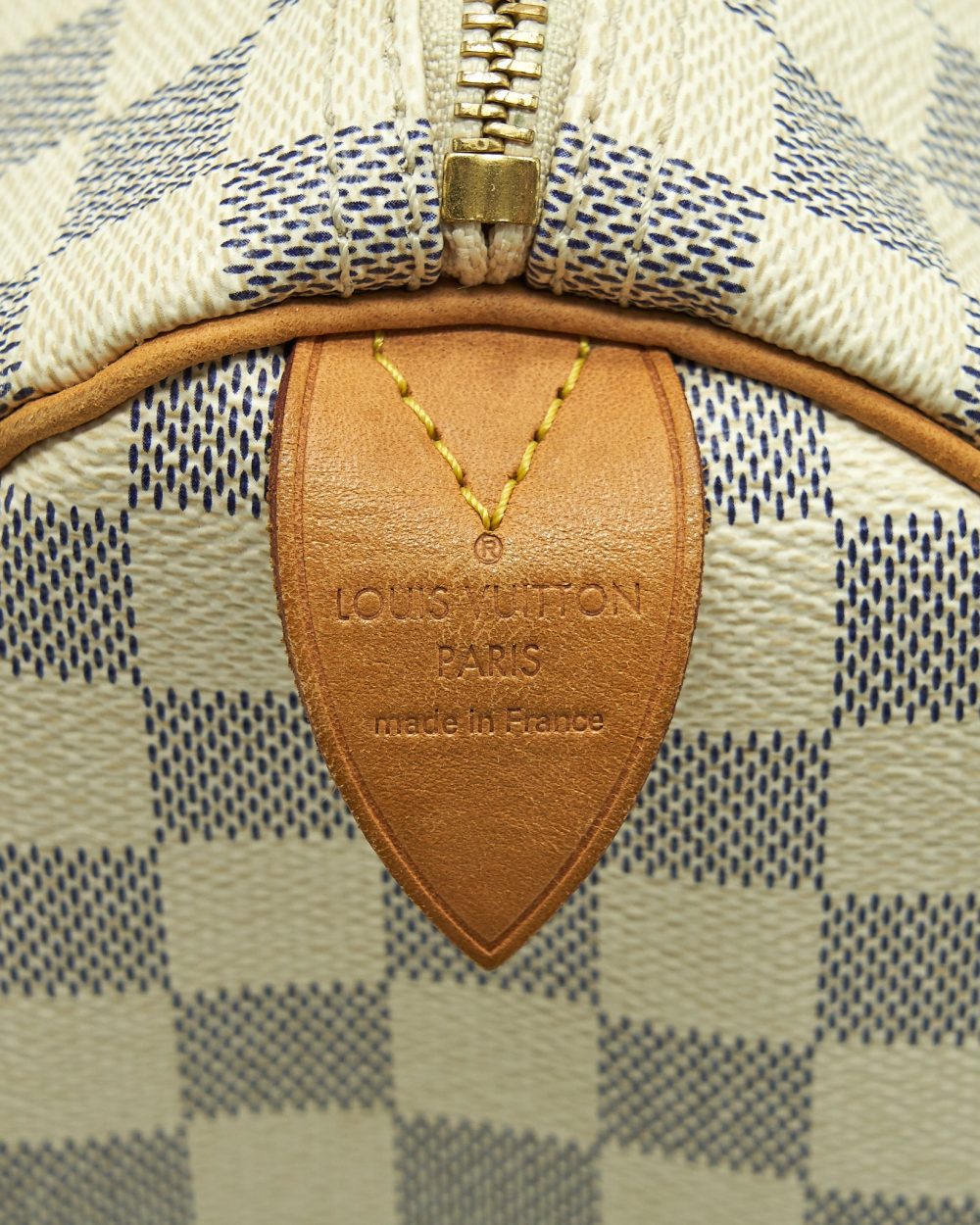 AAA Replica Louis Vuitton LV SPEEDY 30 DAMIER AZUR CANVAS GHW