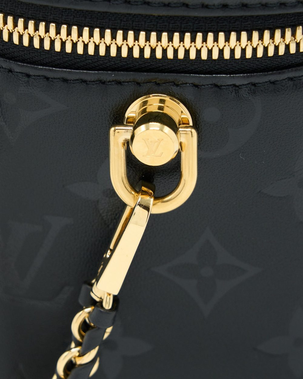 AAA Replica Louis Vuitton LV VANITY PM MONOGRAM LAMBSKIN BLACK GHW