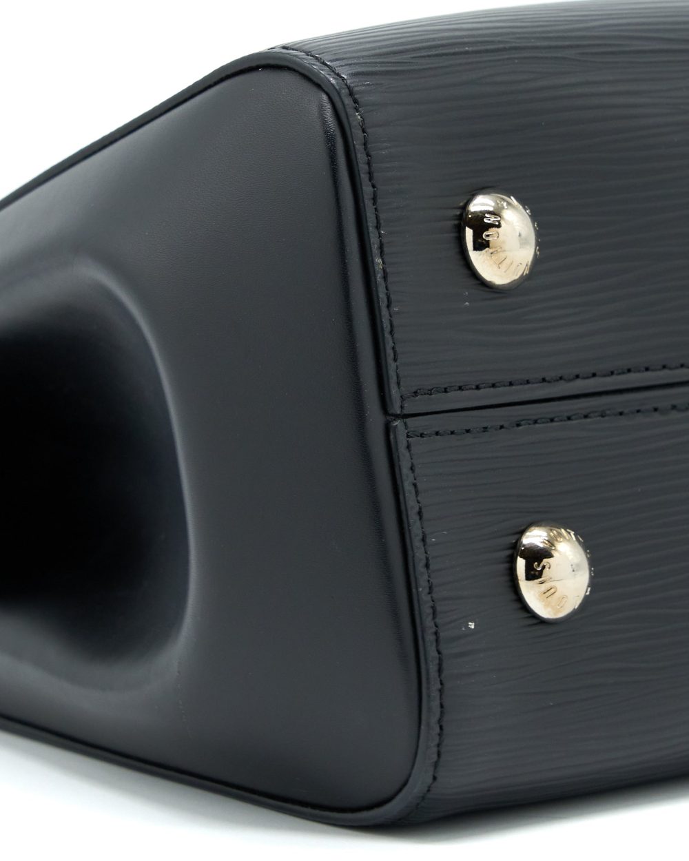 AAA Replica Louis Vuitton LV CLUNY MM EPI BLACK SHW WITH INITIAL S.S