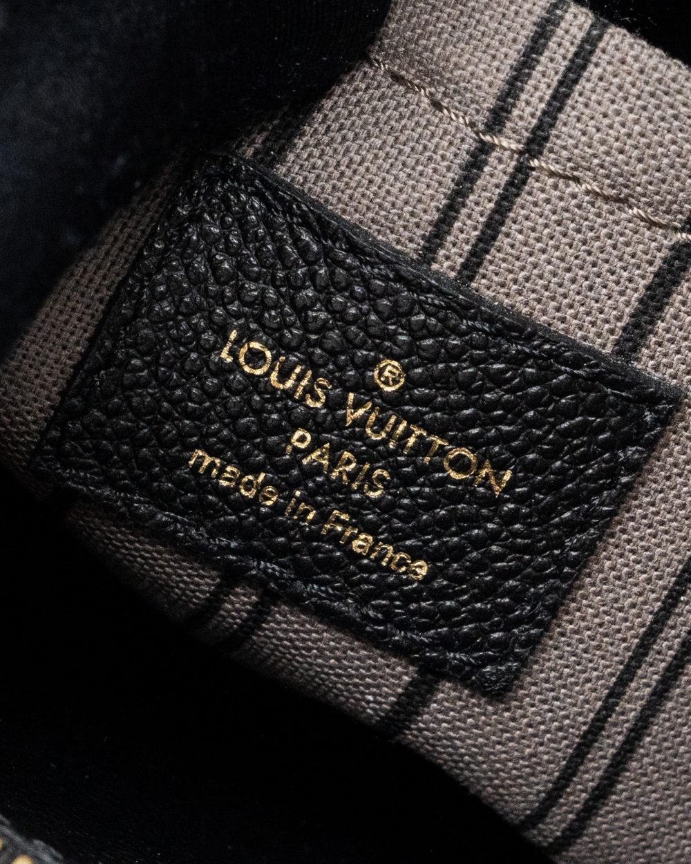 AAA Replica Louis Vuitton LV MONTAIGNE BB MONOGRAM EMPREINTE BLACK GHW