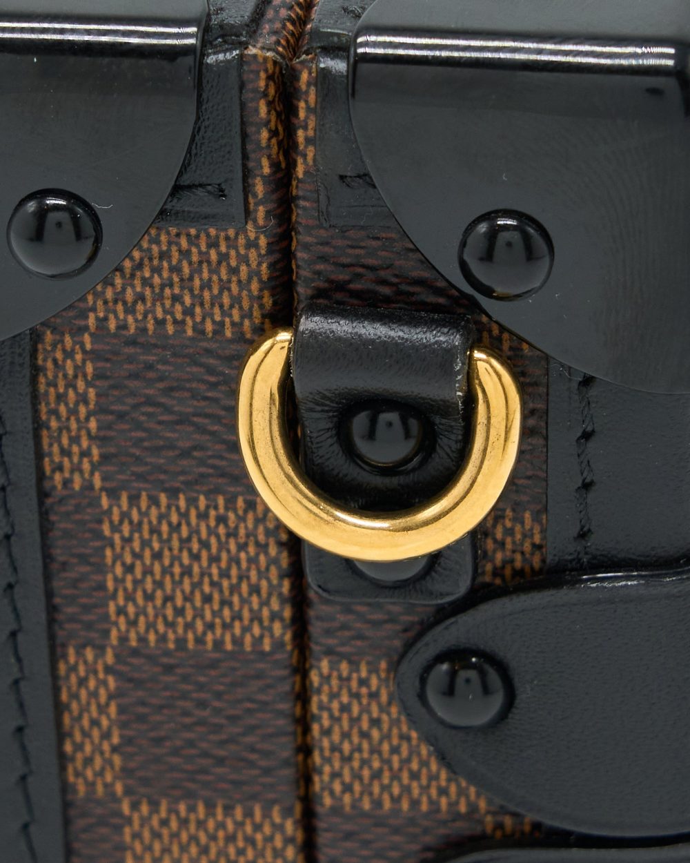 AAA Replica Louis Vuitton LV PETITE MALLE DAMIER EBENE CANVAS GHW