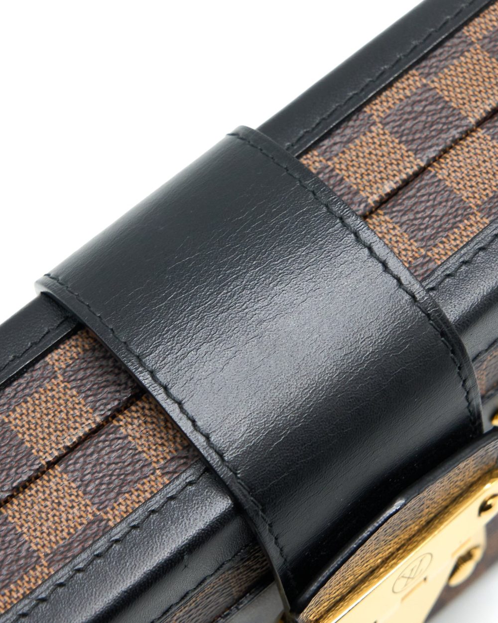 AAA Replica Louis Vuitton LV PETITE MALLE DAMIER EBENE CANVAS GHW
