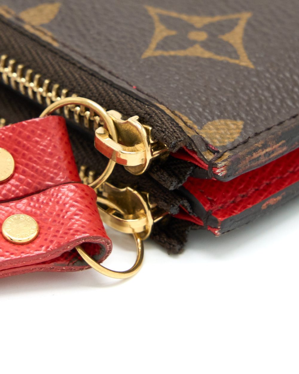 AAA Replica Louis Vuitton LV DOUBLE ZIPPER WALLET MONOGRAM CANVAS GHW