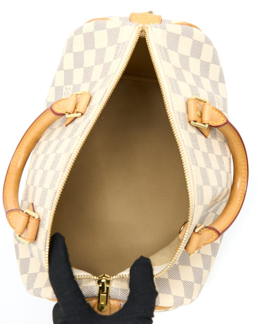 AAA Replica Louis Vuitton LV SPEEDY 30 DAMIER AZUR CANVAS GHW