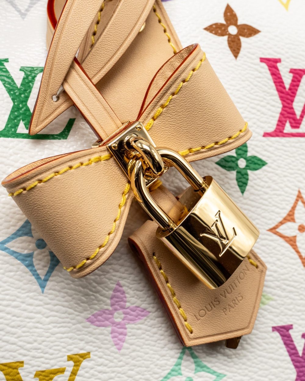 AAA Replica Louis Vuitton LV X TAKASHI MURAKAMI SPEEDY BANDOULIÈRE 25 MONOGRAM CANVAS WHITE/ MULTICOLOUR GHW